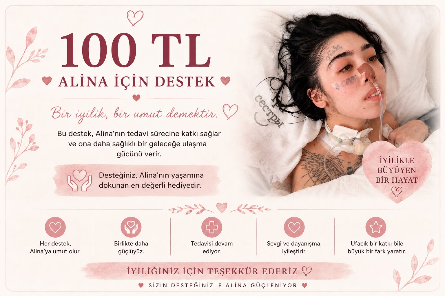 Aline için Destek Kartı - 100 TL